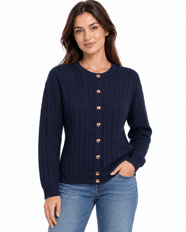 Vlada Cable Knit Cardigan - Must Boutique