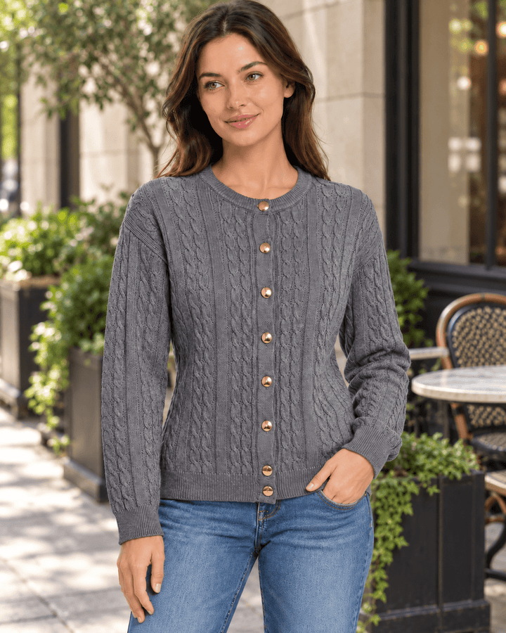 Vlada Cable Knit Cardigan - Must Boutique